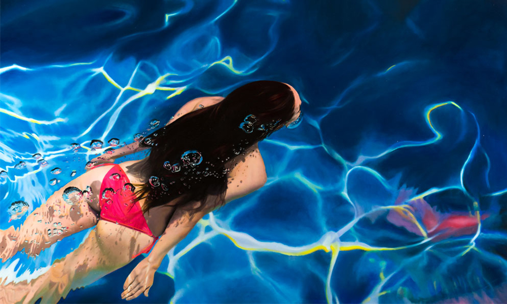 Essas pinturas realista de mulheres submersas são de tirar o fôlego