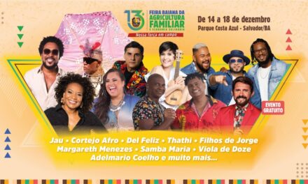 Cortejo Afro e o cantor Jau abrem a programação musical da 13ª Feira Baiana da Agricultura Familiar