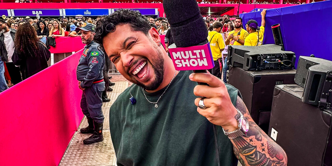 Dinho Jr estreia no Multishow em transmissão da festa A Tardezinha em São Paulo