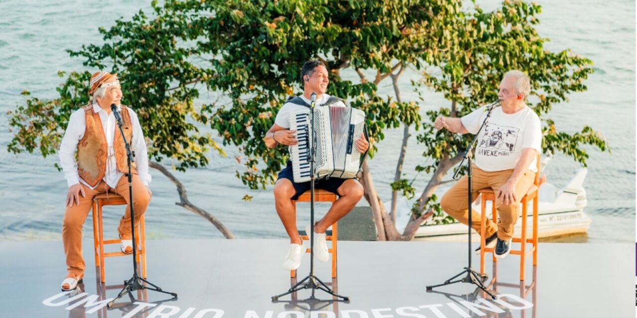 Targino Gondim grava audiovisual com Flávio José e Santanna O Cantador no Vale do São Francisco
