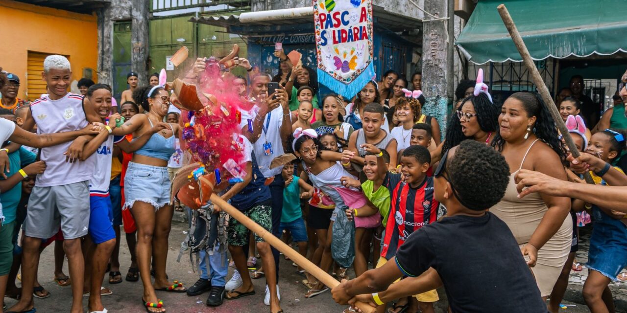 Páscoa solidária distribui mais de 900 caixas de chocolate para crianças no Cabula